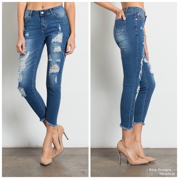 🥰SALE!! ! 💕Stretchy Ripped Skinny Jeans! - Picture 3 of 7